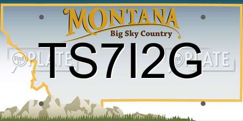 TS7I2G Montana License Plate
