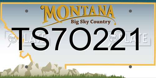 TS7O221 Montana License Plate