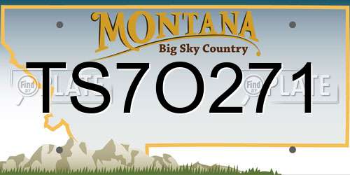 TS7O271 Montana License Plate