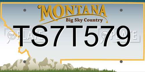 TS7T579 Montana License Plate
