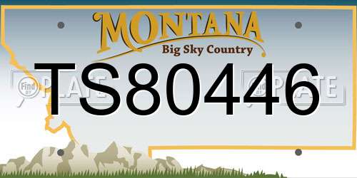 TS80446 Montana License Plate