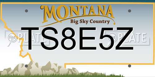 TS8E5Z Montana License Plate