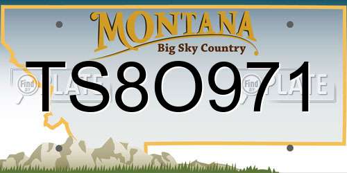 TS8O971 Montana License Plate