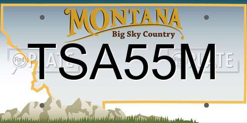 TSA55M Montana License Plate
