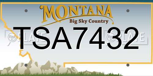 TSA7432 Montana License Plate