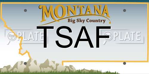 TSAF Montana License Plate