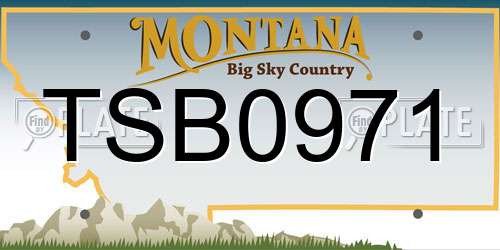 TSB0971 Montana License Plate