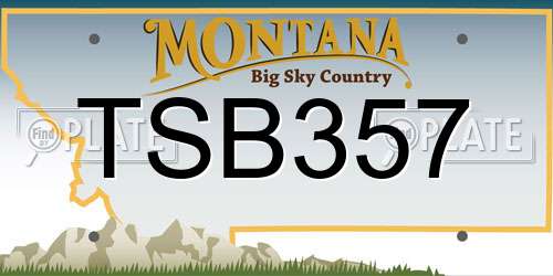 TSB357 Montana License Plate