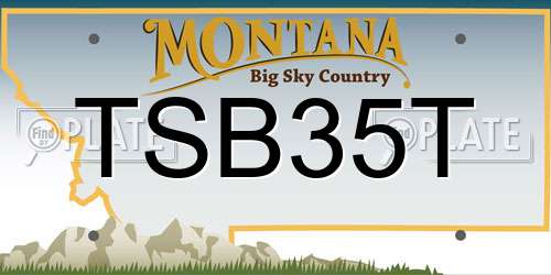 TSB35T Montana License Plate