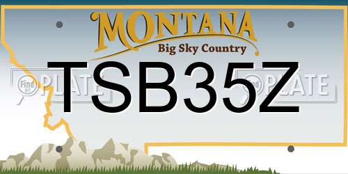 TSB35Z Montana License Plate