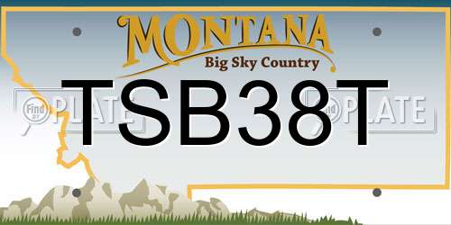 TSB38T Montana License Plate