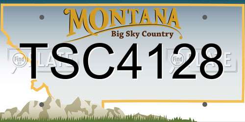TSC4128 Montana License Plate
