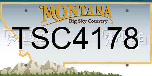 TSC4178 Montana License Plate