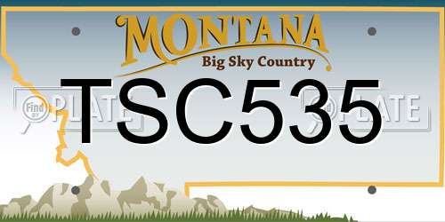 TSC535 Montana License Plate
