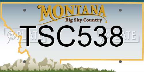 TSC538 Montana License Plate