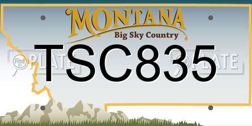 TSC835 Montana License Plate