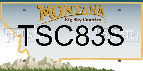 TSC83S Montana License Plate