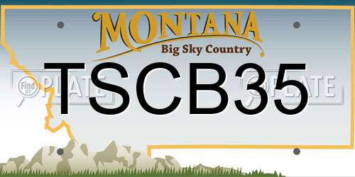 TSCB35 Montana License Plate