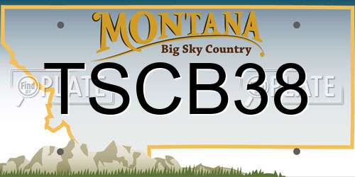 TSCB38 Montana License Plate