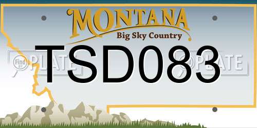 TSD083 Montana License Plate
