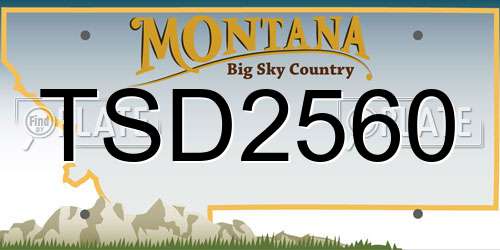 TSD2560 Montana License Plate