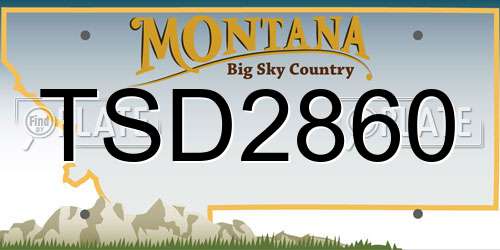 TSD2860 Montana License Plate