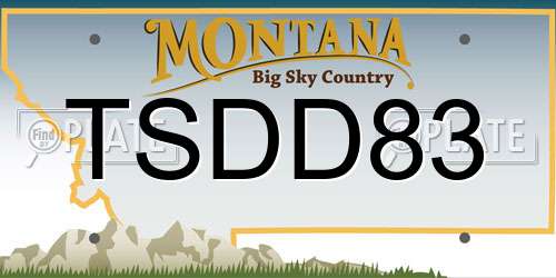 TSDD83 Montana License Plate