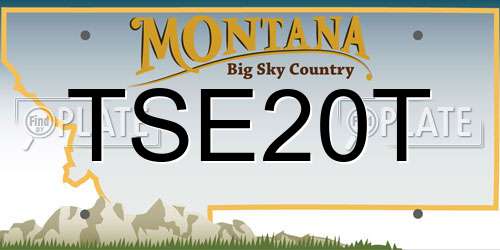 TSE20T Montana License Plate