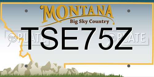 TSE75Z Montana License Plate