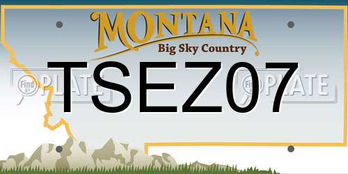 TSEZ07 Montana License Plate
