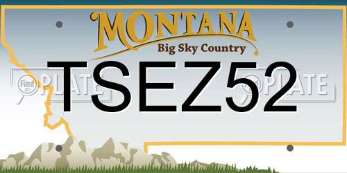 TSEZ52 Montana License Plate