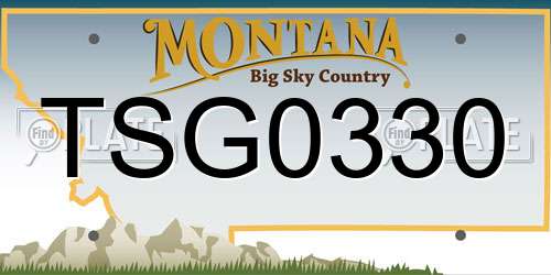 TSG0330 Montana License Plate