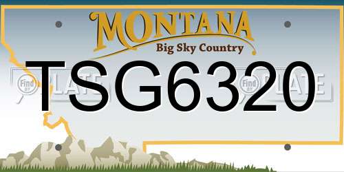TSG6320 Montana License Plate