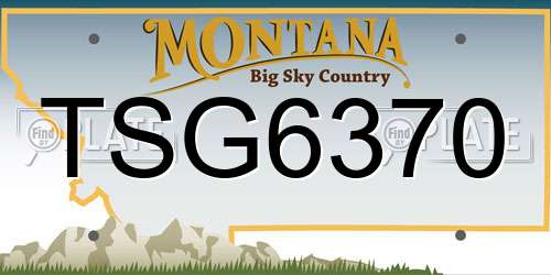 TSG6370 Montana License Plate