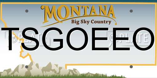 TSGOEEO Montana License Plate