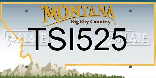 TSI525 Montana License Plate