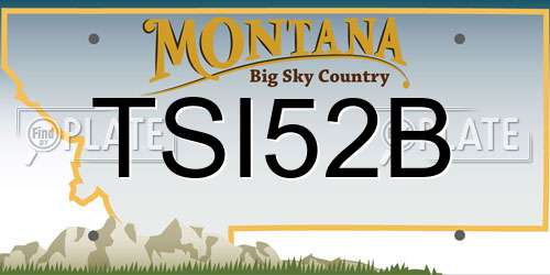 TSI52B Montana License Plate