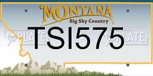 TSI575 Montana License Plate