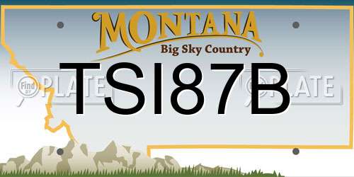 TSI87B Montana License Plate