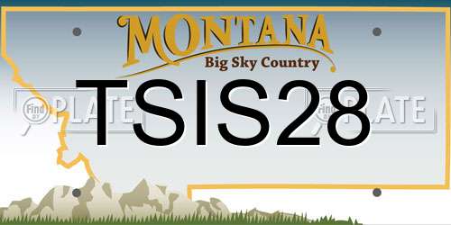 TSIS28 Montana License Plate
