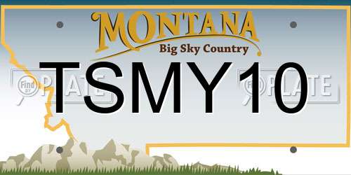 TSMY10 Montana License Plate