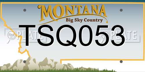 TSQ053 Montana License Plate