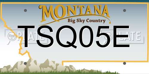 TSQ05E Montana License Plate