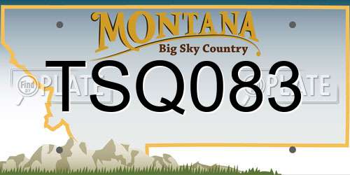 TSQ083 Montana License Plate