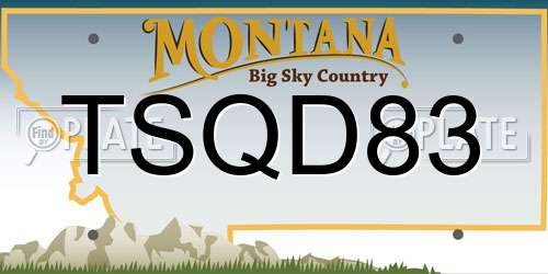 TSQD83 Montana License Plate