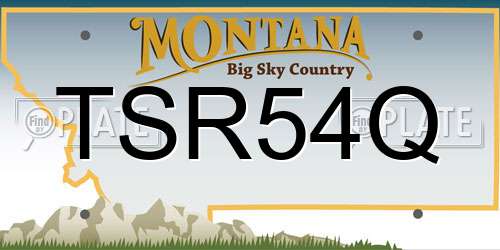 TSR54Q Montana License Plate