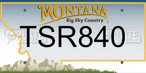 TSR840 Montana License Plate