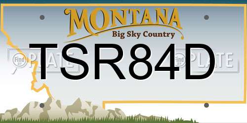 TSR84D Montana License Plate