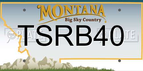 TSRB40 Montana License Plate