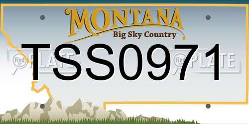 TSS0971 Montana License Plate